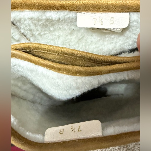 Gucci suede shearling wedge tall boots. Size 7 1/2 . Camel/tan color - Picture 8 of 9